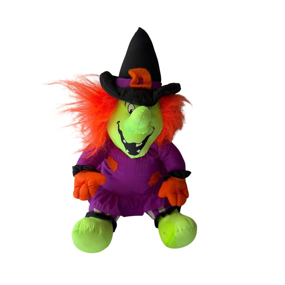 VTG 1993 Witch parachute plush nylon Trendmasters stuffed 12" no sound